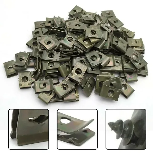 Car Screw Fasteners U-Type Motorcycles Trucks Universal Anti-rust Protection Clip Bumper Fender Trim Panel Fastener Clips Clamp 3