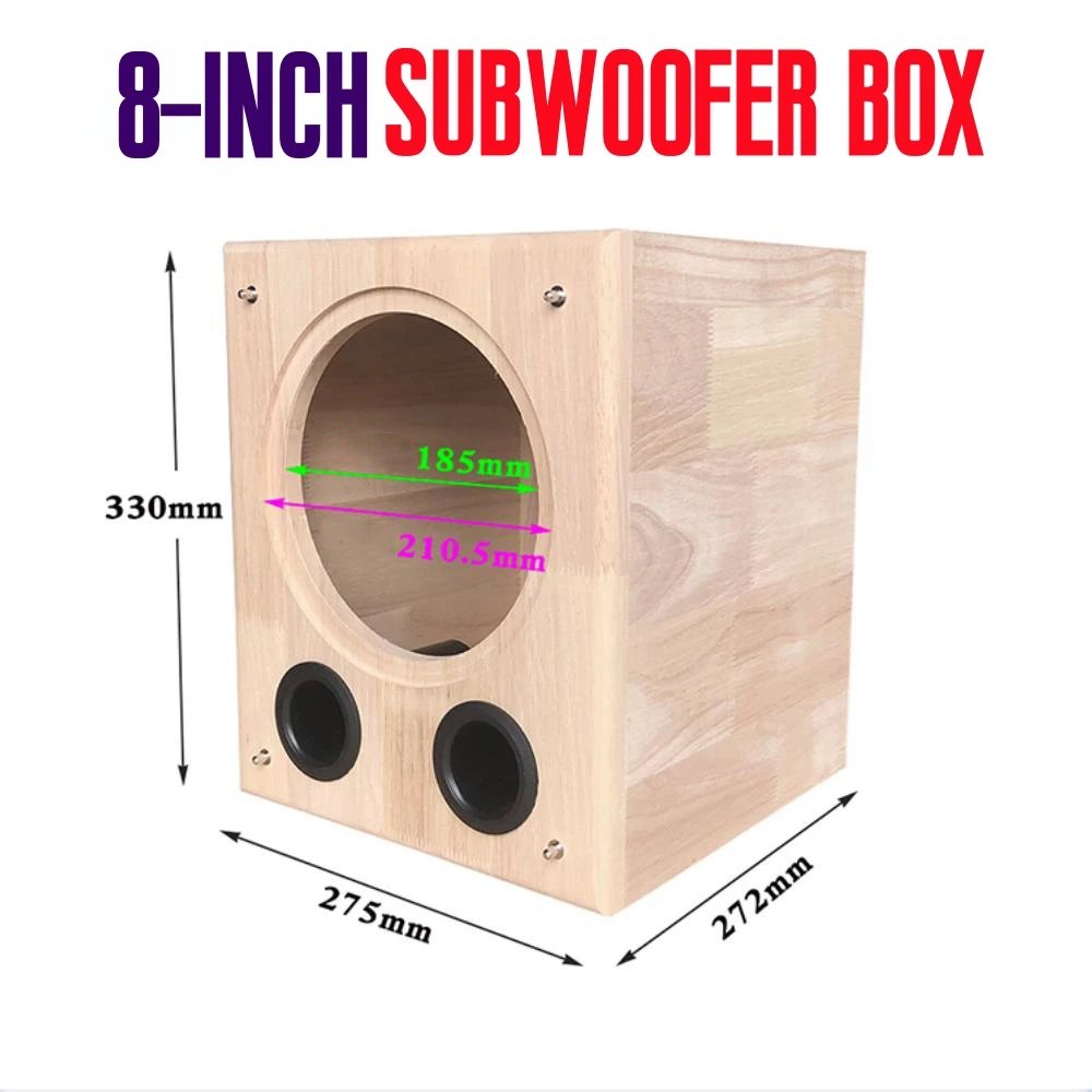 DIY Vehicle Audio Modification,8-inch Solid Wood Subwoofer Empty Box, Car/Home Speaker Housing,Speaker Box,Customizable Openings images - 6