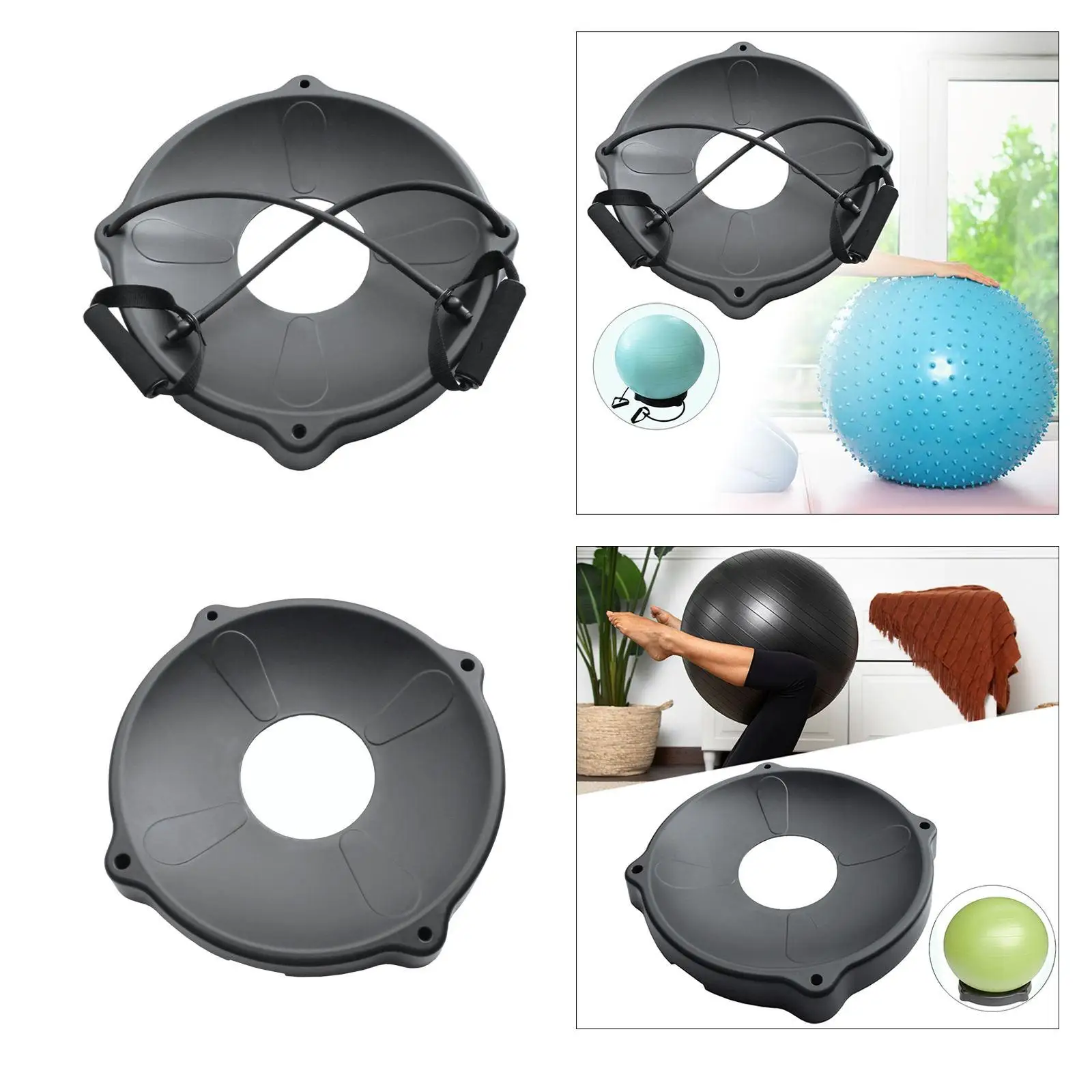 Yoga Ball Chair Stand Base Convenient Exercise Ball Base for Home Indoor Gym
