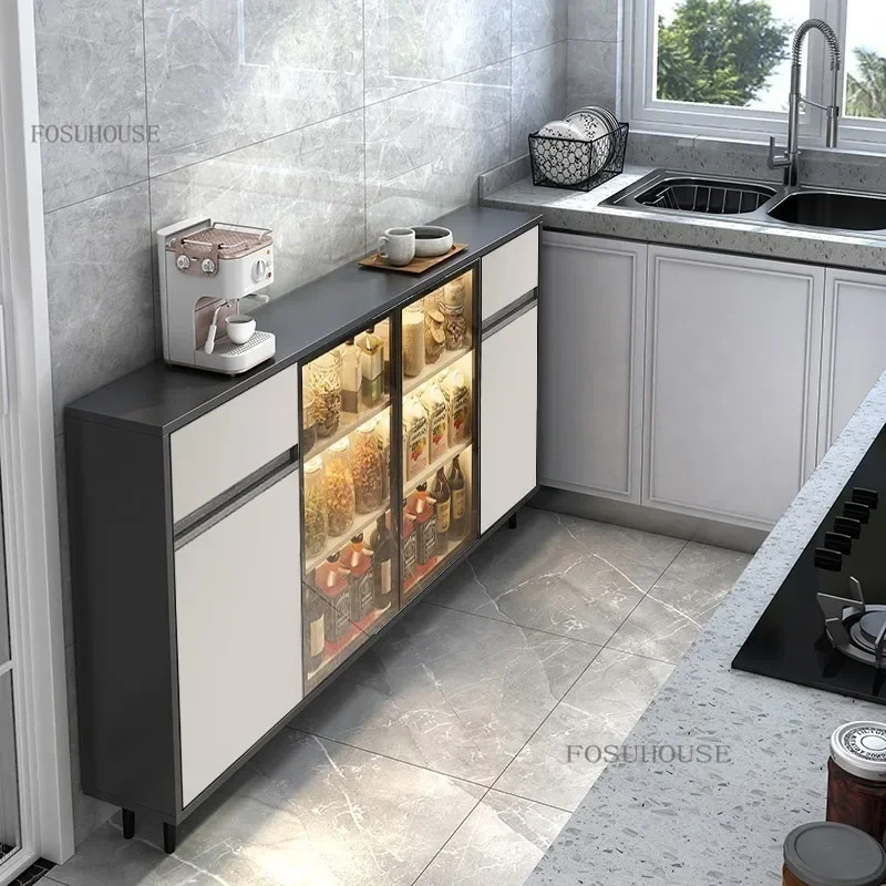 Luxury 25cm Ultra-thin Sideboards Kitchen Storage Cabinet Dining Room Furniture Extremely Narrow Restaurant Buffet Cabinets K