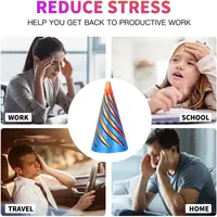 Mini 3D Printed Spiral Fidget Toys Stress Relief Infinity Magic Cube Spiral Cone Screw Funny Pyramid Fidget Toys For Kids Adults 2