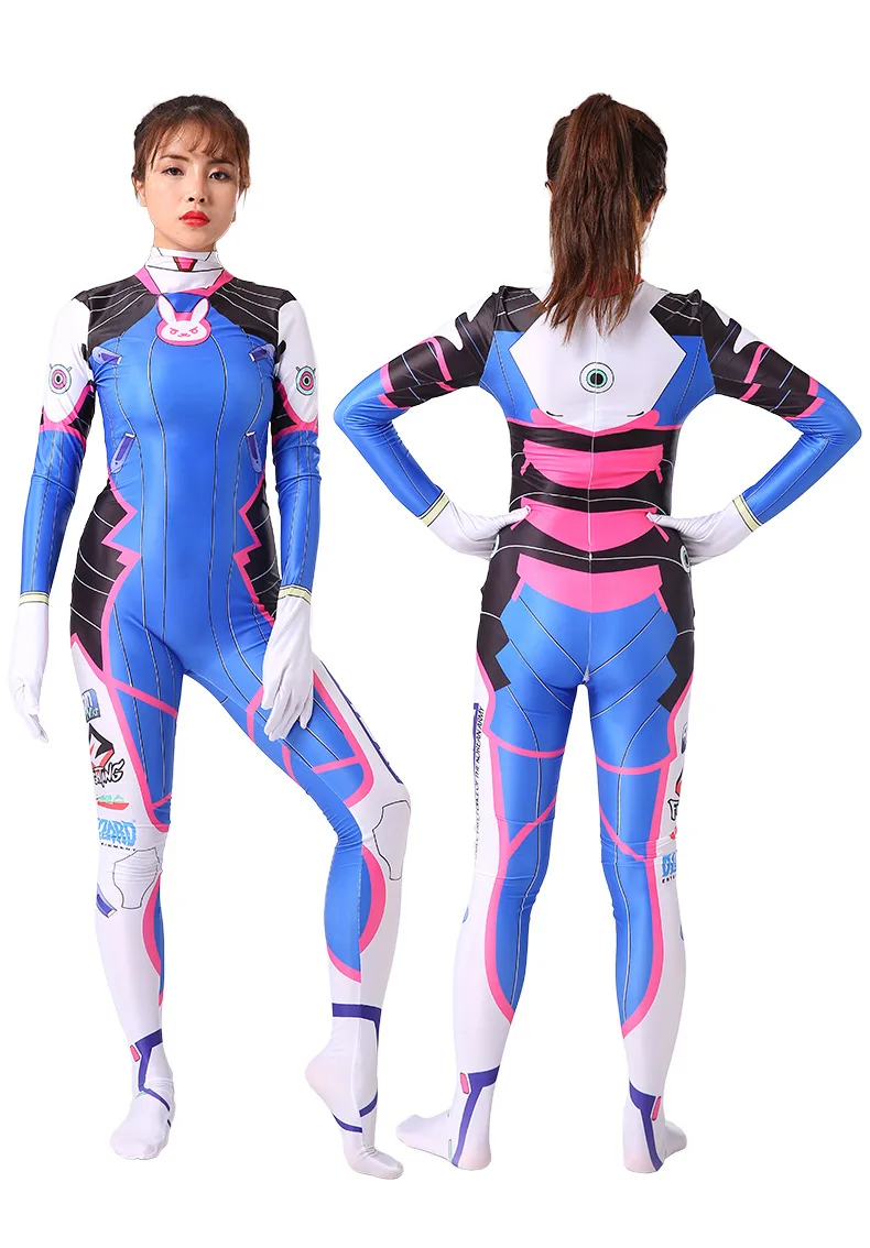 Overwatch D.Va Zentai Suit Cosplay Costume