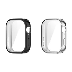 TPU Soft All - Around Protective Smart Watch Case and Screen Protector (Black Silver 2in1)