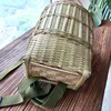 Handmade Bamboo Woven Back Basket Shopping Tea Picking Pack Basket Photography Props Household Sundries Storage Basket 5