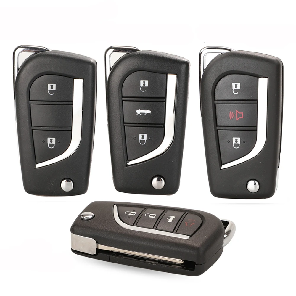 2/3 Buttons Flip Folding Remote Key Shell for Toyota Levin Camry Reiz Highlander Corolla RAV4 Key Case VA2 Toy48 Toy43