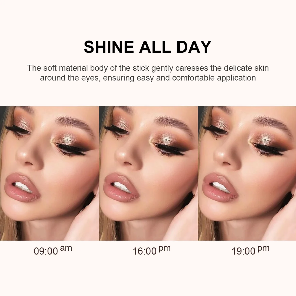 Eyeshadow Stick Single Color Pearl Eyeshadow Eyeliner Pearlescent Pencil Waterproof Glitter Pigment Brightening Makeup Eyeshadow Stick Cosmetics