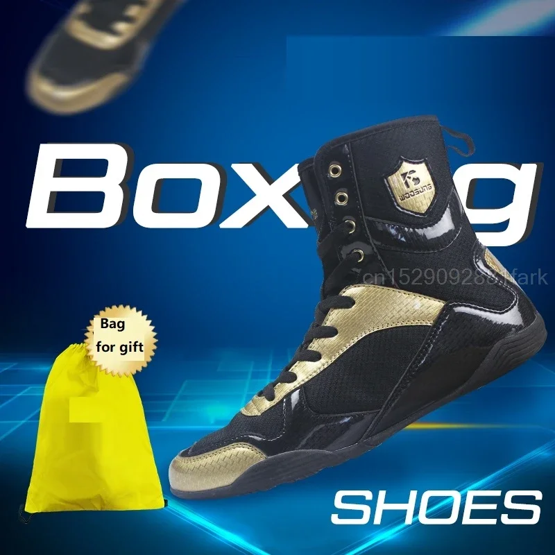 Men Wrestling Shoes Lightweight Boxing Martial Arts Taekwondo Sanda Training Shoes Fighting Wrestling Sneakers Plus Size 36-47