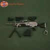 PUBG Weapon Related Products Medium Collection M249 Detachable Double Mirror Clip Light Machine Gun  Alloy Metal Toy 4