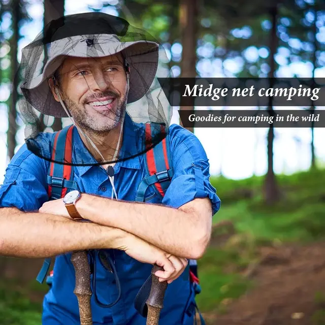 Cappello Con Zanzariera Pieghevole Per Apicoltura - Anti-Zanzara, Grigio, Per Outdoor E Pesca - Foto 13