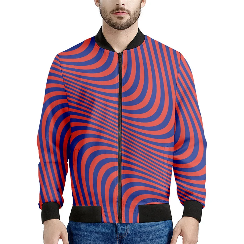 thumbnail image 1 of Chaqueta con cremallera con estampado 3D de degradado psicodélico para hombres, sudaderas de gran tamaño, chaquetas bomber de manga larga para primavera y otoño para mujeres, 1 of 5