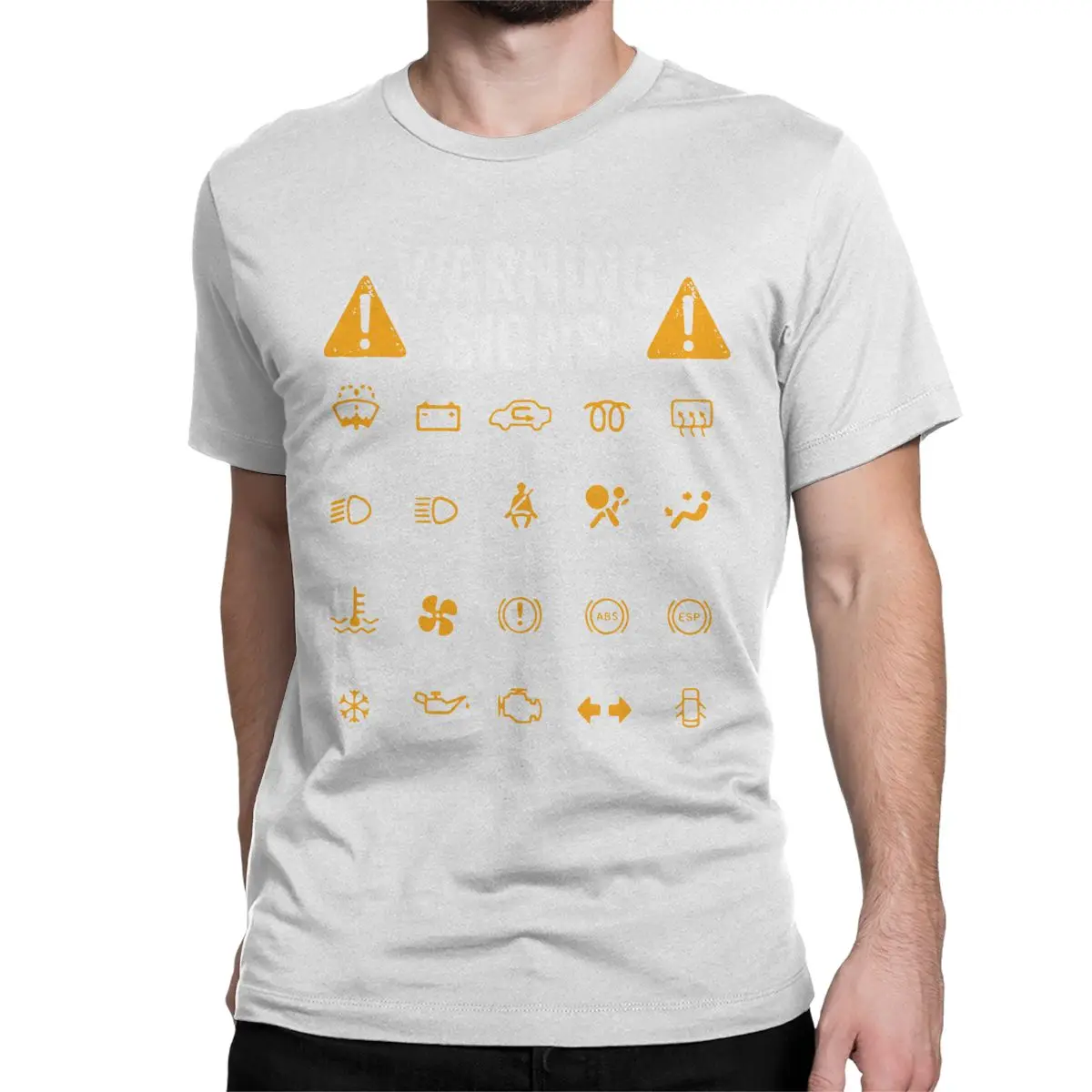 Camiseta de algodón de manga corta para hombre, con divertidas señales de advertencia de conducción, para mecánico de automóviles, tallas 4XL y 5XL.