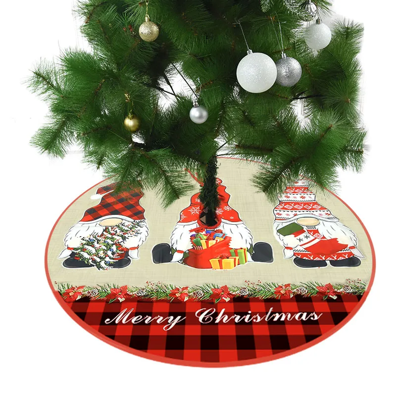 

Green Elf Christmas Tree Skirt Christmas Tree Decoration for Home Indoor Navidad Noel Decor Xmas Tree Carpet New Year Decor 2023