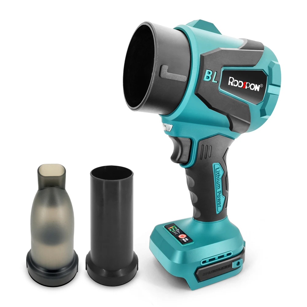 Electric Turbo Blowers 3 Gears Brushless Cordless Electric Air Blower Hand Dust Blowing Tools for Makita Battery Pin(No Battery)