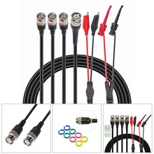 

P1260 BNC Coax Test Lead Kit Safety BNC And BNC Alligator Clip Test Hook Clip Coaxial Cable With Color Rings DIY Electronic