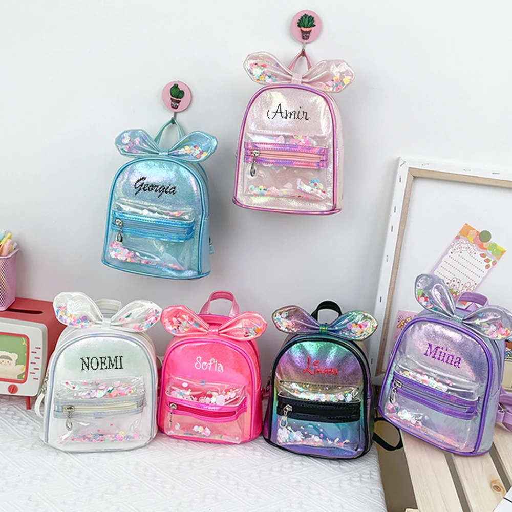 cute clear mini backpacks Frienda 2 Pcs Small Toddler Backpack Kindergarten Elementary Kids Clear Backpack Plastic Transparent Bookbag for Preschool Girls Boys Baby 1-5 Years(Blue, Gray) whether youre on the move Cute Pink Clear Stadium Approved