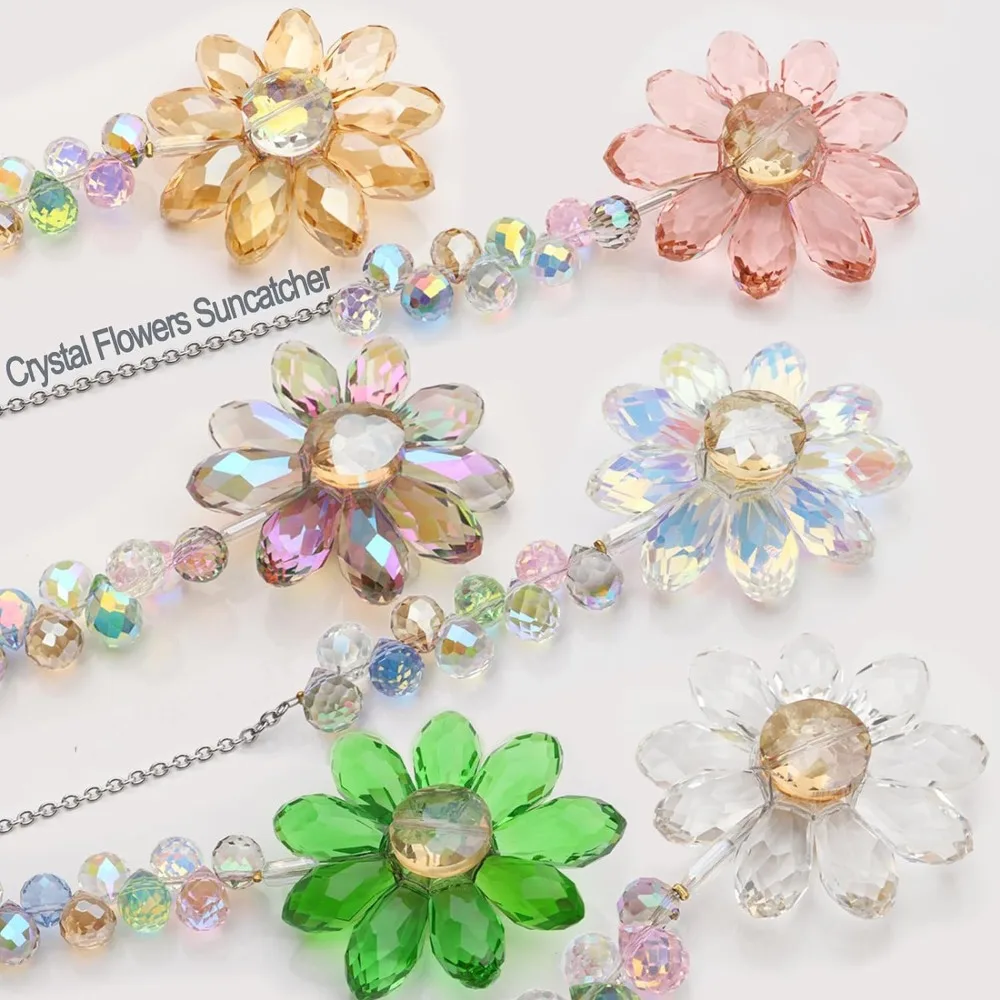 6 Color Glass Crystal Pendant Sun Catcher Ornament