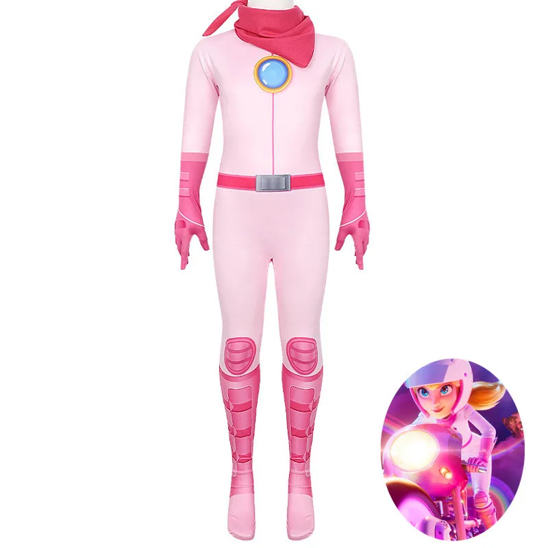 Halloween Costume Anime Bodysuit Costume Halloween Mario Bikini Princess Cos Jumpsuit Anime Movie Battle Dress Cosplay Play Tights Costumes Children Holiday Gift