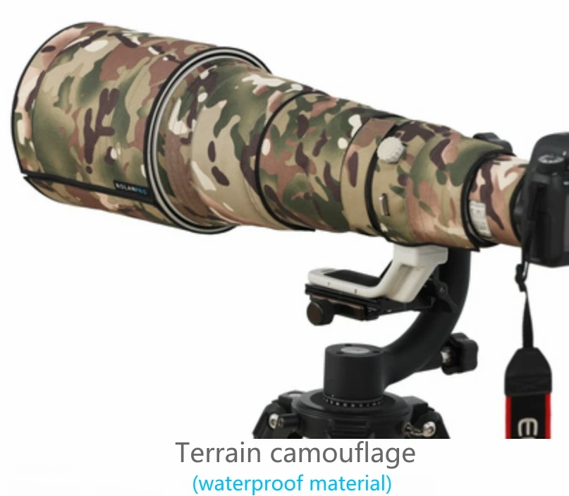 ROLANPRO Lens Camouflage Coat Rain Cover for Canon EF 600mm F4L IS III USM Lens Protective Case For Canon camera lens hood cap 