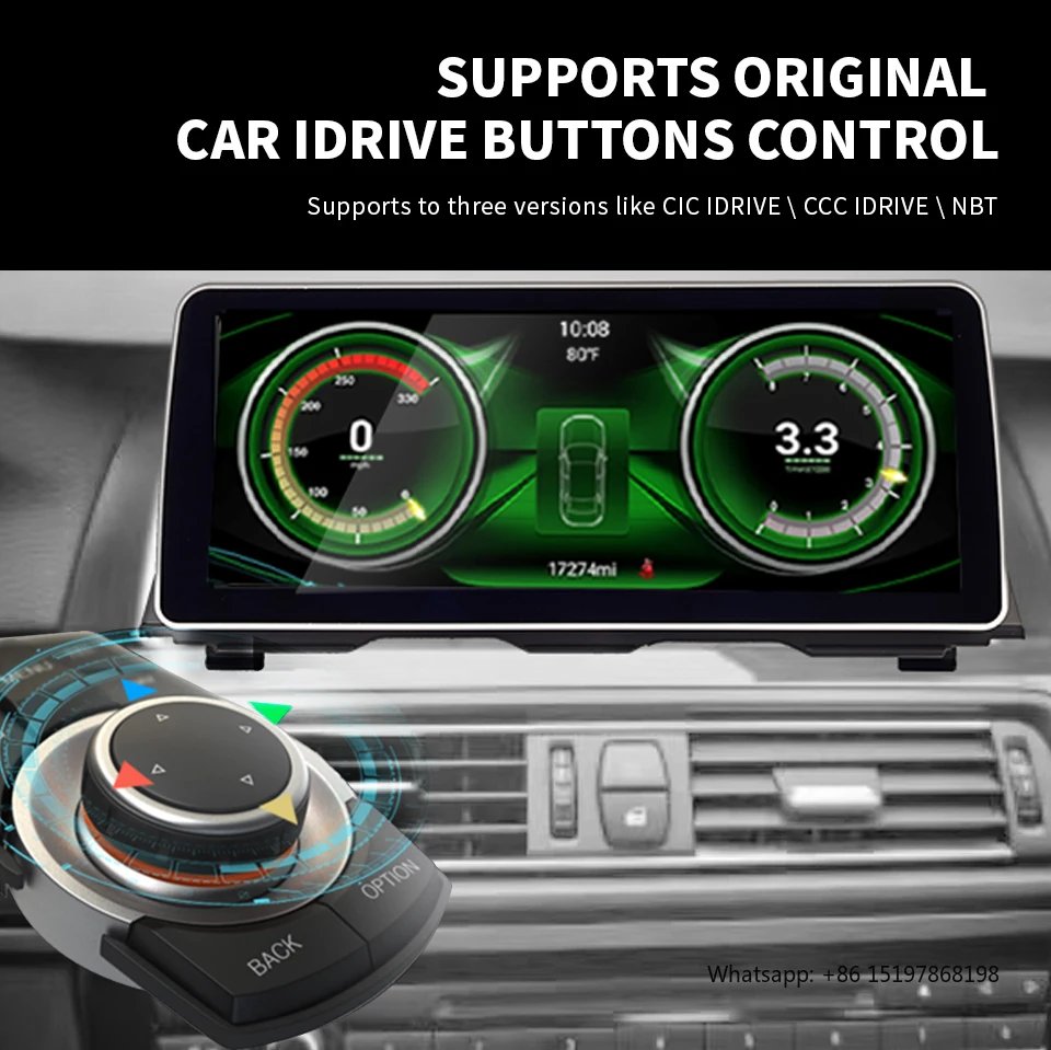 12.3인치 애플 카플레이 안드로이드 오토 멀티미디어 라디오 리눅스 스크린 BMW 5시리즈 F10 F11 2011-2017 CIC NBT 시스템용