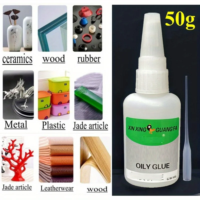 Repair Glue 50g Oily glue Tree Frog Strong Super Glue Liquid Universal Glue Adhesive rubber metal wood jade leather shoes