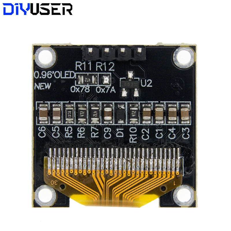 0.96 Inch OLED Display Module I2C IIC Serial White Screen 128x64 SSD1306 Driver Board Compatible with Arduino ESP32 STM32 image 2
