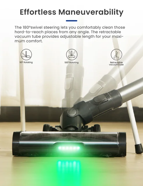 Proscenic P12, análisis: aspirador sin cables con luz que detecta el polvo