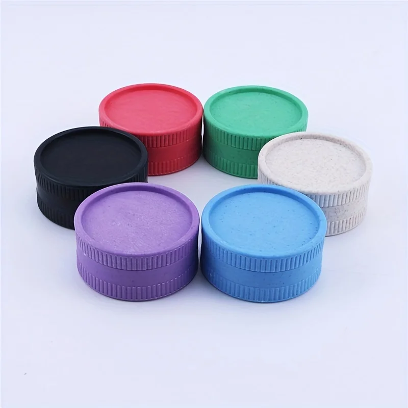 Portable 2-Layers 55MM Tobacco Grinder Biodegradable Plastic Herb Crusher Hemps Spice Shredder Smoking Accessories Kitchen Tools