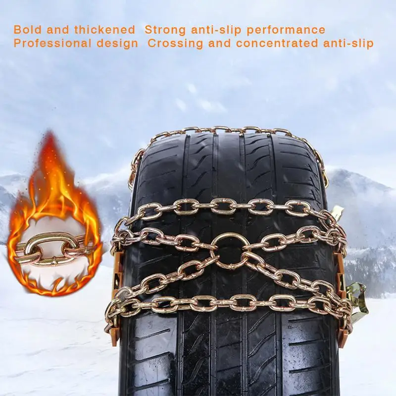 Universal Winter Anti Skid Snow Chains Outdoor Emergency Automobile Tire Crawler Anti-Slip Chain Automotive Wheels Accessories