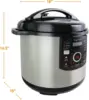 12 Quart Digital Pressure Cooker with 15 Preset Options and Glass Lid, Silver 5