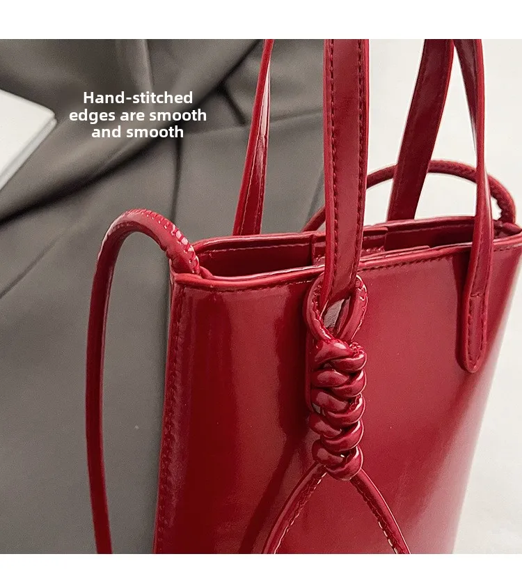 Mini PU Leather Crossbody Bag - Womens Korean Fashion Shoulder Handbag