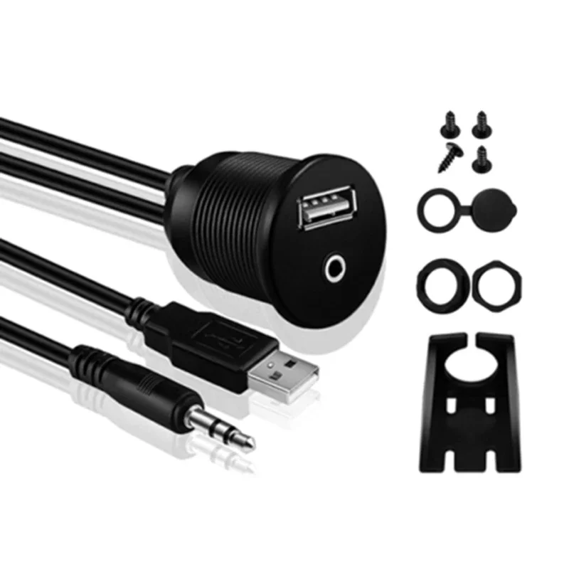 USB 3.5mm 1/8 Aux  ̺   г ڵ Ʈ  ÷ Ʈ
