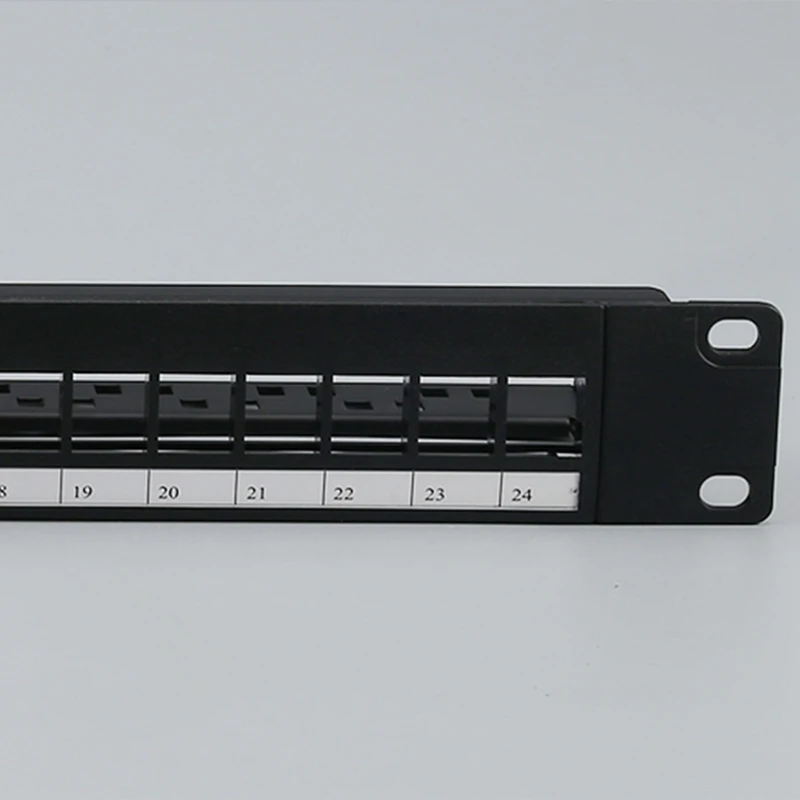 19-Inch 1U Cabinet Rack Through 24-Port CAT6 Patch Panel RJ45 Network Cable Adapter Keystone Jack Modular Patch Panel images - 6