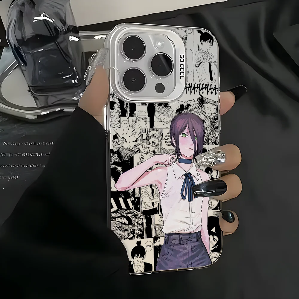 Cool Anime R-Reze Black Matte Multicolor Laser Metallic Aurora Phone Case