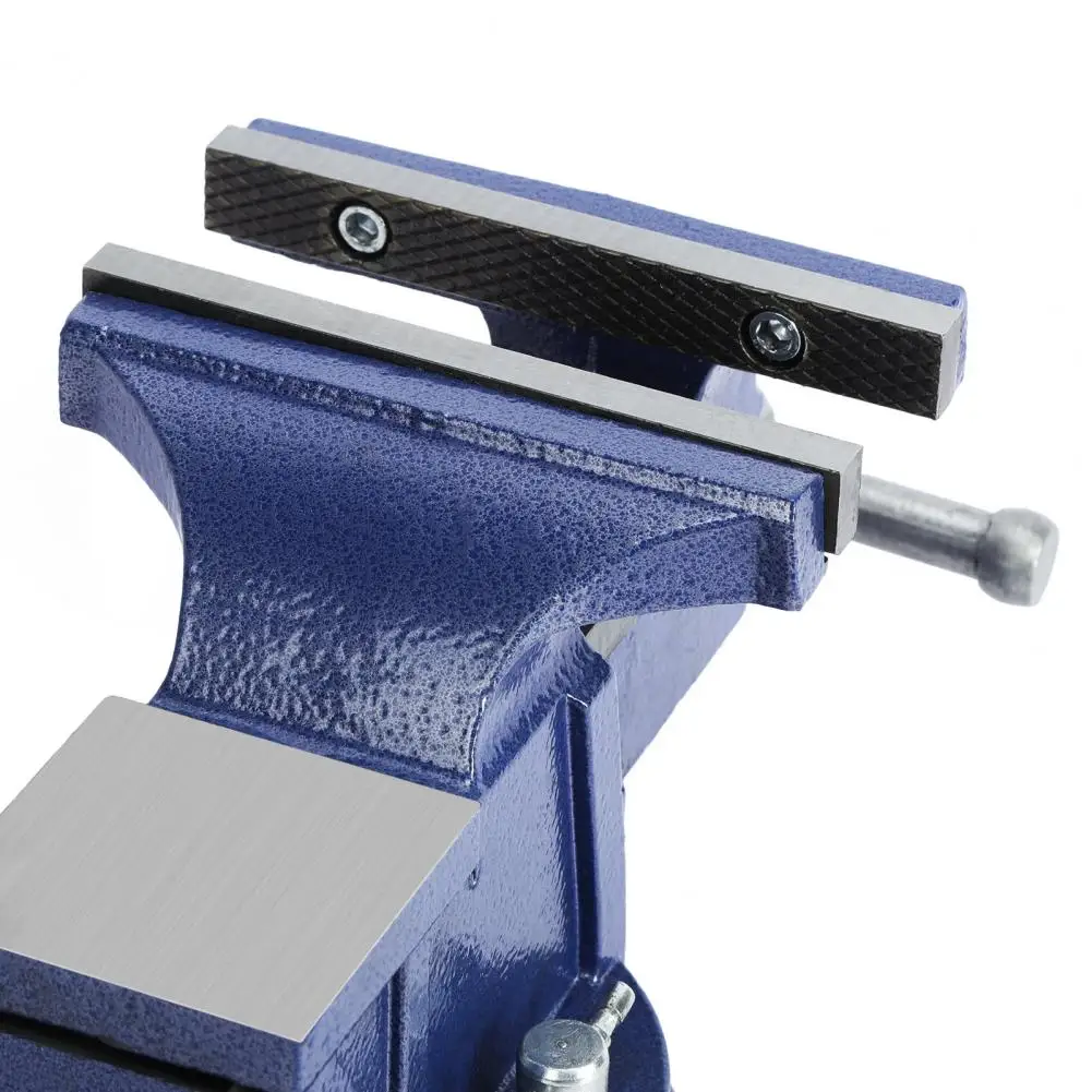 Desktop Iron Bench Vise with Serrated Jaws, High Hardness, Oversized Striking Anvil, 360 Degree, Double Locking Vise Utility 3