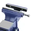Desktop Iron Bench Vise with Serrated Jaws, High Hardness, Oversized Striking Anvil, 360 Degree, Double Locking Vise Utility 3
