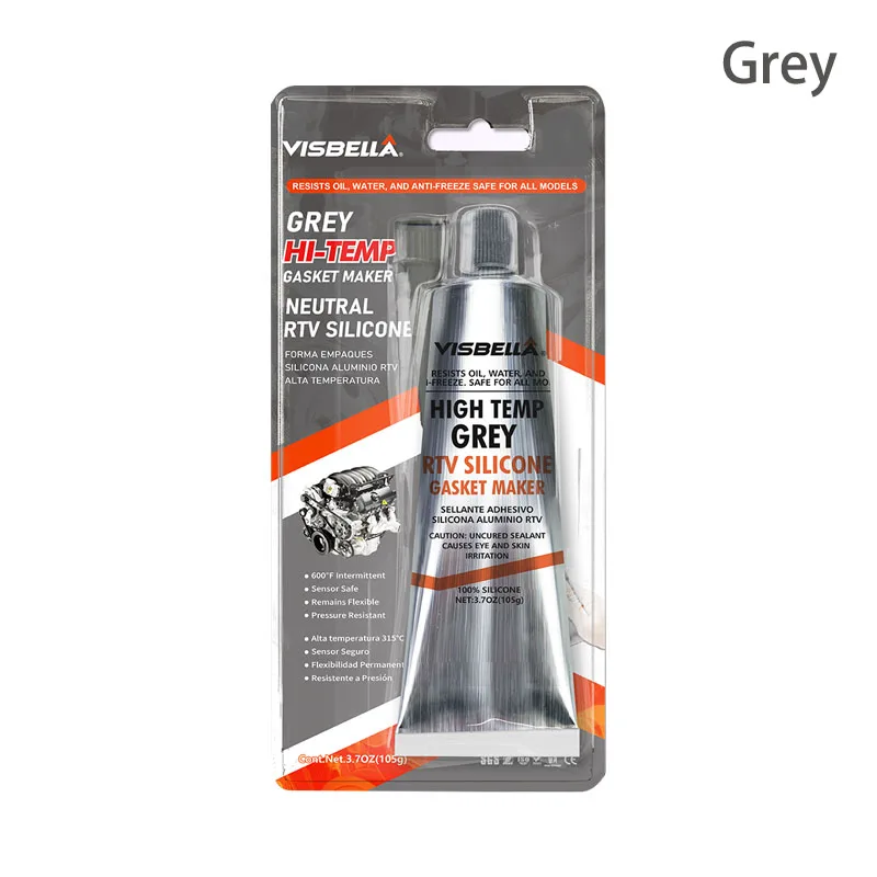 Visbella RTV Silicone Neutro – Guarnizione Fai-da-te Per Motore, Resistente A Olio E Acqua, Trasparente