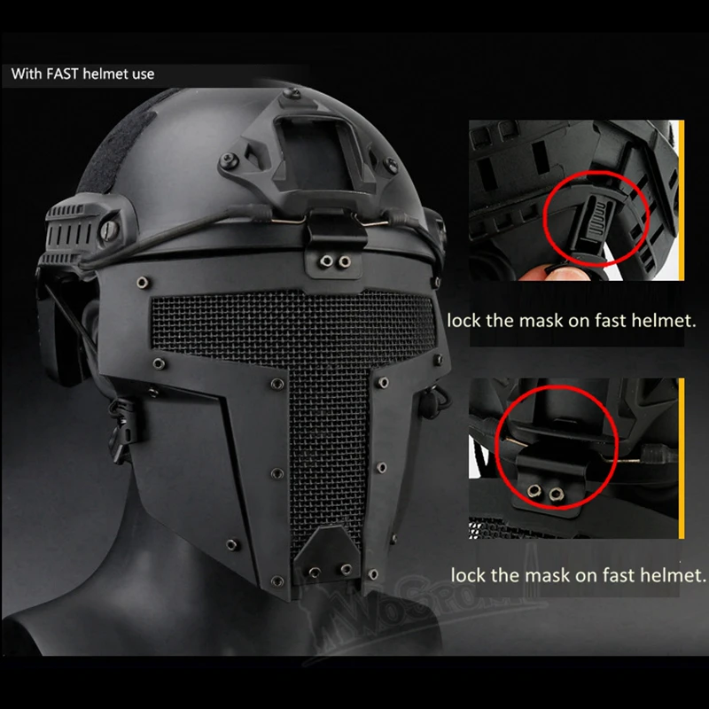 Military Tactical Mask Paintball Fast Helmet Mask Airsoft Paintball Face Mask Breathable Protective Airsoft CS Combat Game Mask