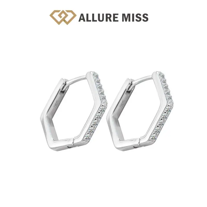 

D color Moissanite Earrings for Women 100% 925 Sterling Silver Sparkling Jewelry Gift Simplicity Geometry Top Quality Diamond