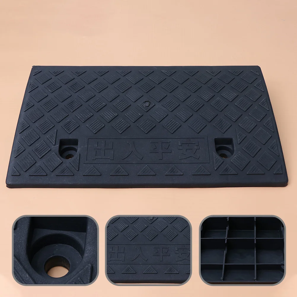 

Rubber Triangular Pad Car Curb Ramp Threshold Wheelchair Slope Loading Elder Vehicle