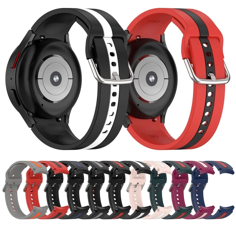 2022 Nuovo Cinturino Per Cinturino Per Orologio Cinturino In Silicone Bicolore Per Galaxy Watch5 Watch5 Pro