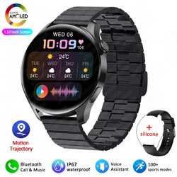 2025 Smart Watch: Full Touch HD Screen, Sport Fitness, IP67 Waterproof, Bluetooth Connectivity (Black steel)