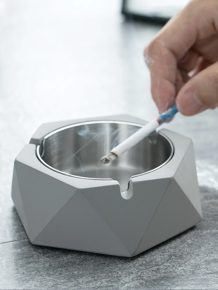 

Creative cement ashtray Ordinary Nordic tea table cement ashtray Ashtray household goods ashtray Home decoration accessories