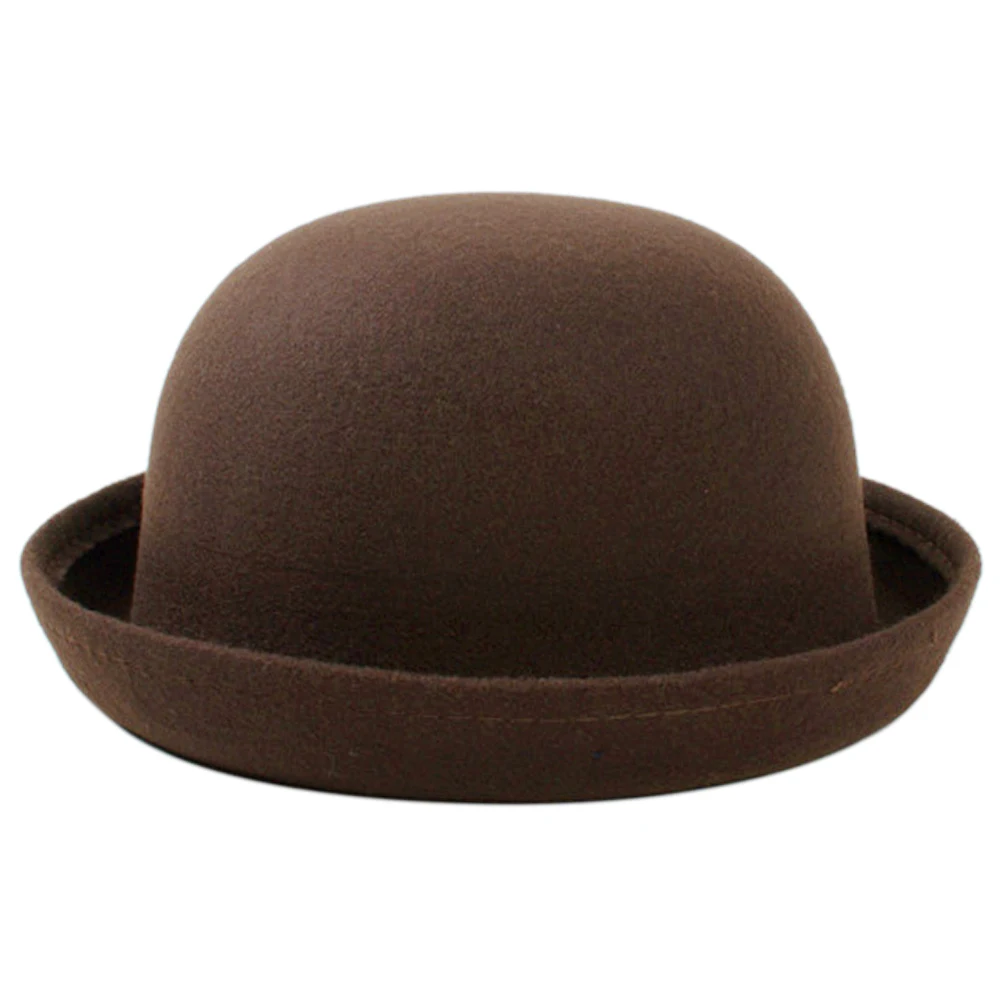 Mistdawn Fashion Kids Children Vintage Style Girl's Wool Cute Bowler Cap Derby Hat Party Street Costume Show Hats Size 52-54cm