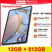 【World Premiere】Global Version Nenmone Tab40 4G LTE Tablet 512GB ROM Unisoc T616 Andorid 14 Face Unlock Quad speakers 8200mAh 1