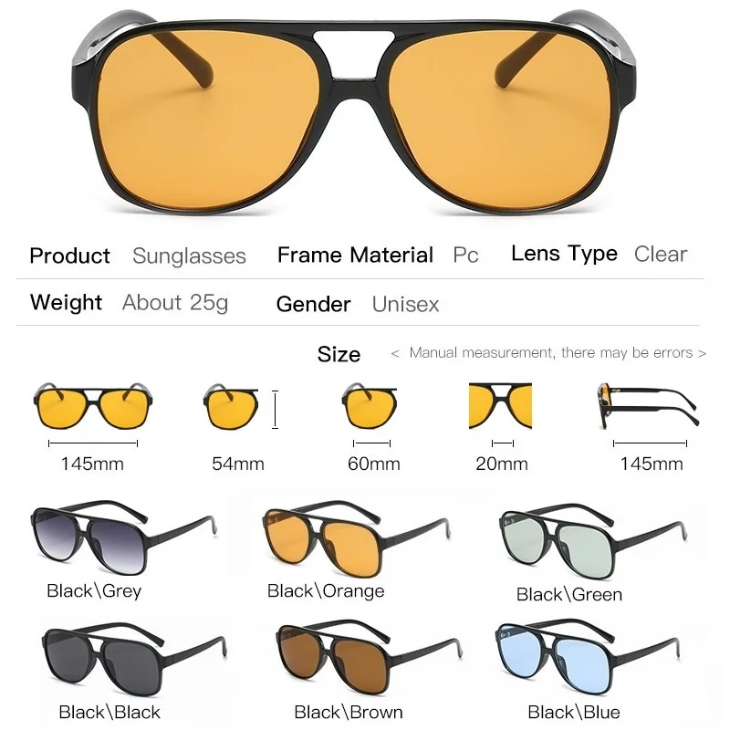 Vintage Large Frame Retro Polarized Sunglasses - Classic 90s Pilot Style UV400 Protection