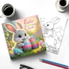 Easter Coloring Book Cartoon Rabbit for Adults Teens Featuring Adorable Creatures in Cozy Hygge Moments for Relaxation Gift ﻿ 2