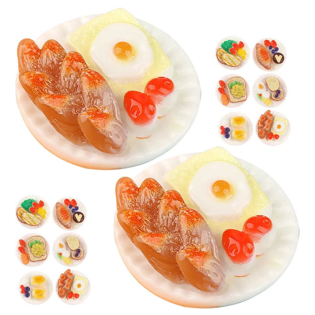 18pcs Miniature Toys Models House Miniature Toy Mini Toy Snack Models Photo Props Mixed Style