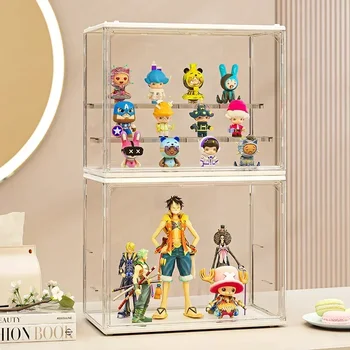 Bellissima scatola portaoggetti trasparente per esposizione di action figure e blind box, ideale per Lego e Bubblegum Box.
