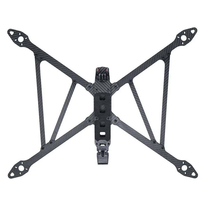 Détail des bras en fibre carbone du cadre drone course FPV 15 pouces freestyle, renforcés pour la performance.