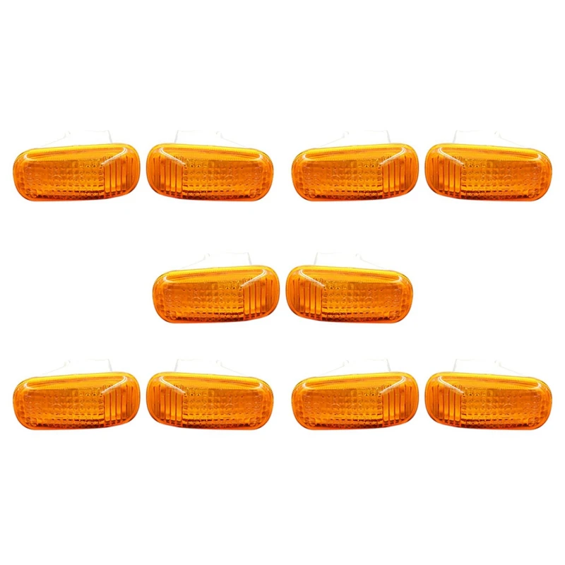 

5X боковой поворотный сигнал, фонарь для переднего крыла, габаритная лампа для Honda Civic City Stream Odyssey, фонарь для JAZZ 2002-2014, желтый